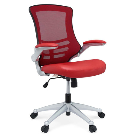 Attainment Computer Desk Mesh Office Chair With Flip - Up Arms - Padded Armrest - BUILDMYPLACE