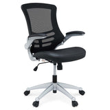 Attainment Computer Desk Mesh Office Chair With Flip - Up Arms - Padded Armrest - BUILDMYPLACE