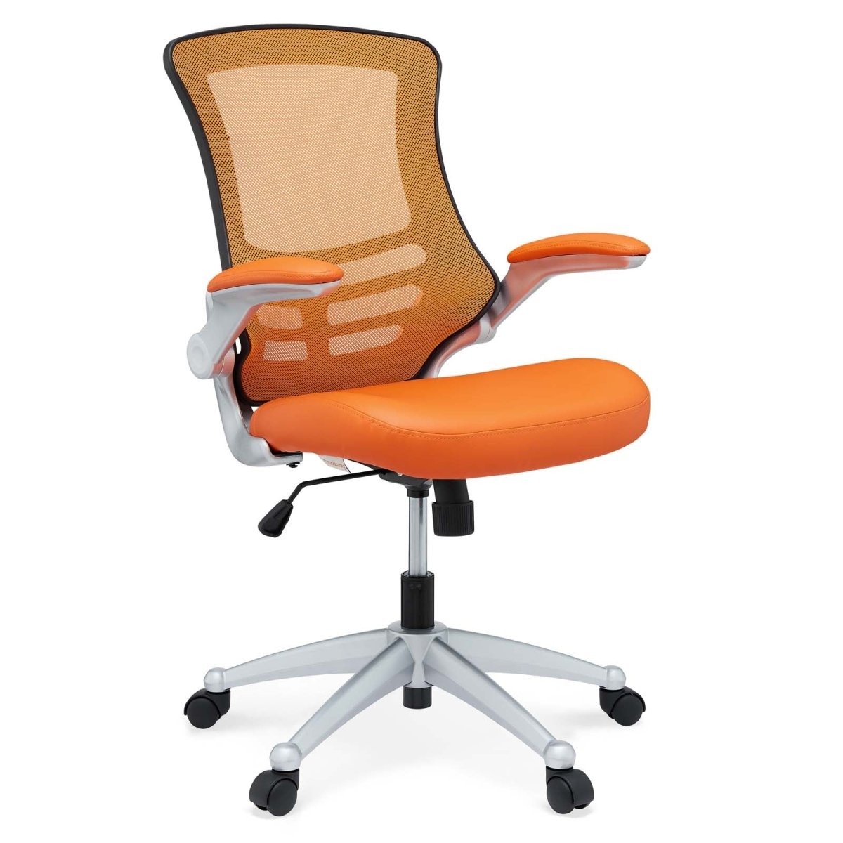 Attainment Computer Desk Mesh Office Chair With Flip - Up Arms - Padded Armrest - BUILDMYPLACE