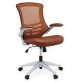 Attainment Computer Desk Mesh Office Chair With Flip - Up Arms - Padded Armrest - BUILDMYPLACE