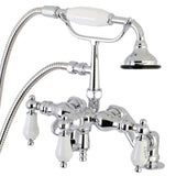 Auqa Vintage 3.4" Adjustable Deck Mount Tub Faucet With Hand Shower - BUILDMYPLACE