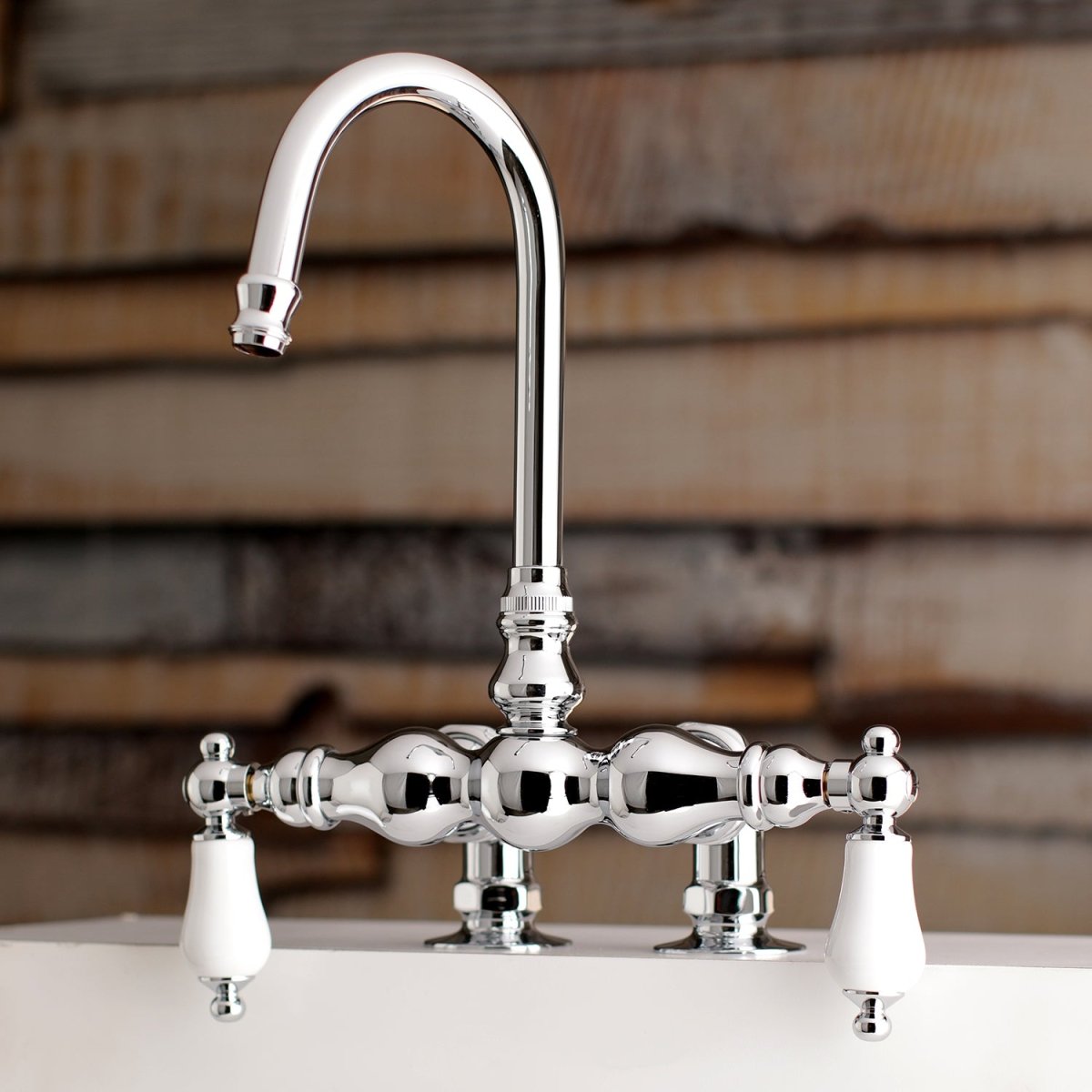 Auqa Vintage 3.4" Deck Mount Tub Faucet - BUILDMYPLACE