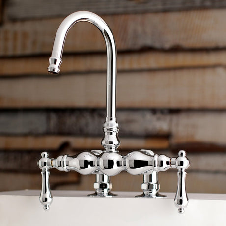 Auqa Vintage 3.4" Deck Mount Tub Faucet With 7" Spout Reach - BUILDMYPLACE