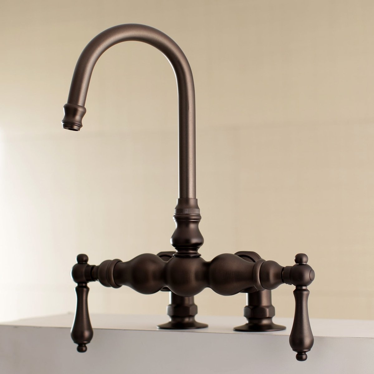 Auqa Vintage 3.4" Deck Mount Tub Faucet With 7" Spout Reach - BUILDMYPLACE