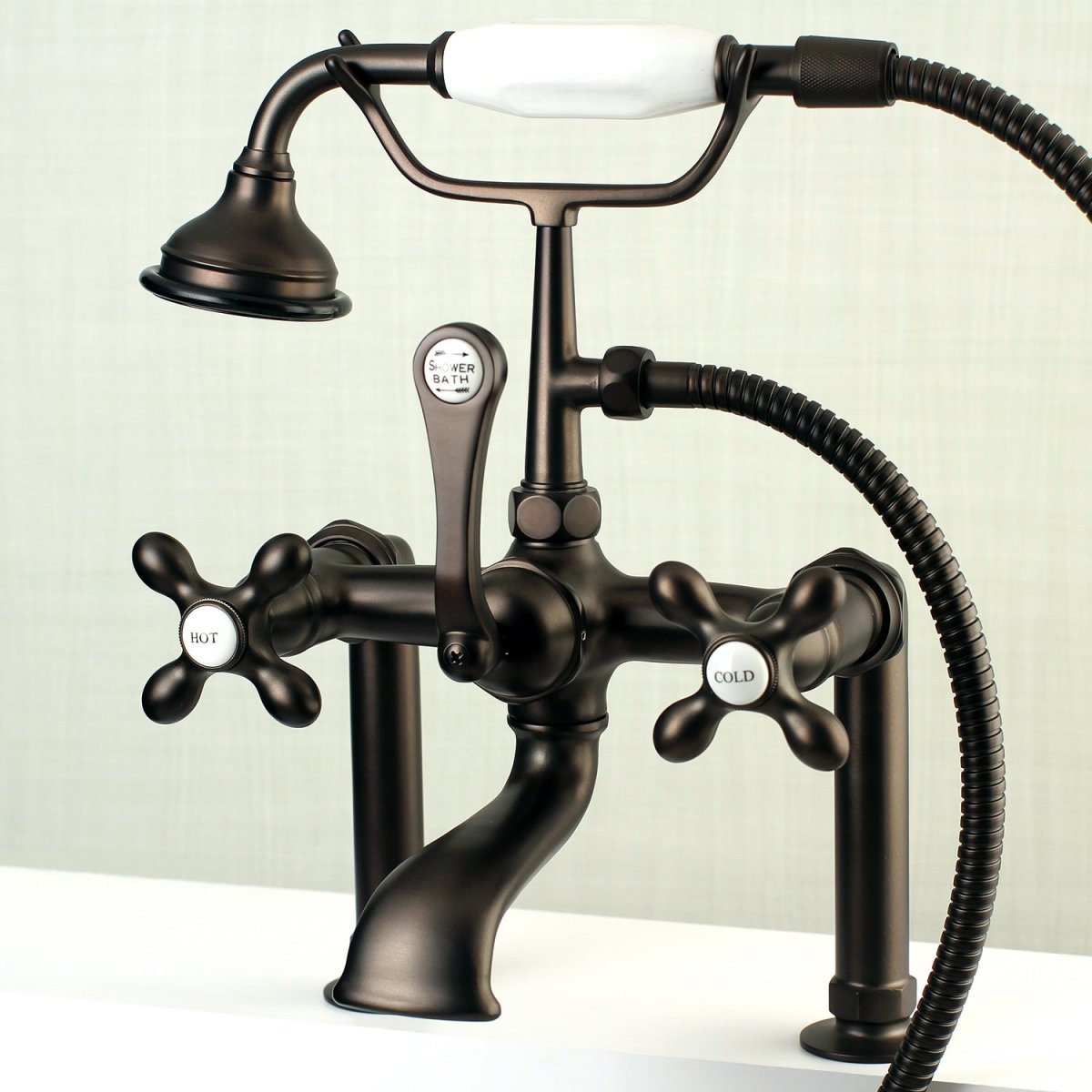 Auqa Vintage 7" Deck Mount Clawfoot Tub Faucet - BUILDMYPLACE