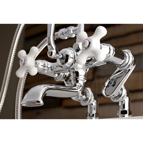 Auqa Vintage 7"Adjustable Clawfoot Tub Faucet With Hand Shower - BUILDMYPLACE