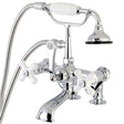 Auqa Vintage 7"Adjustable Clawfoot Tub Faucet With Hand Shower - BUILDMYPLACE