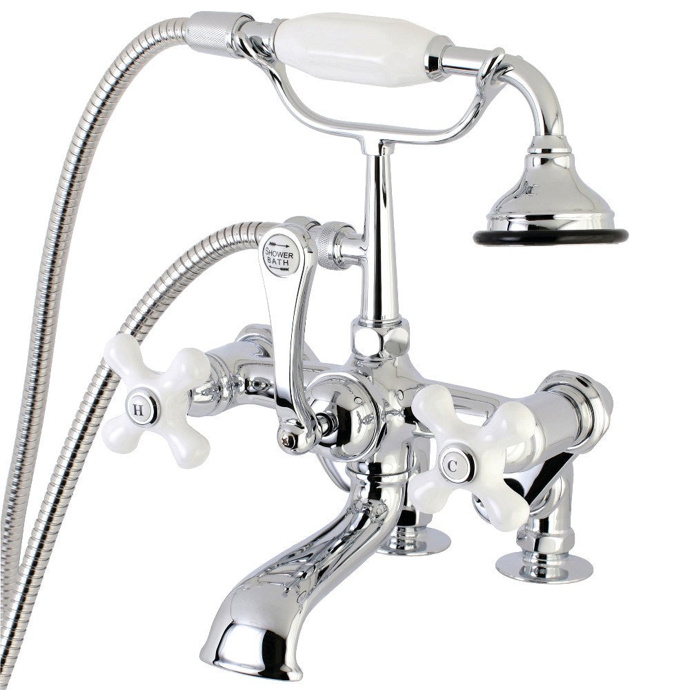 Auqa Vintage 7"Adjustable Clawfoot Tub Faucet With Hand Shower - BUILDMYPLACE