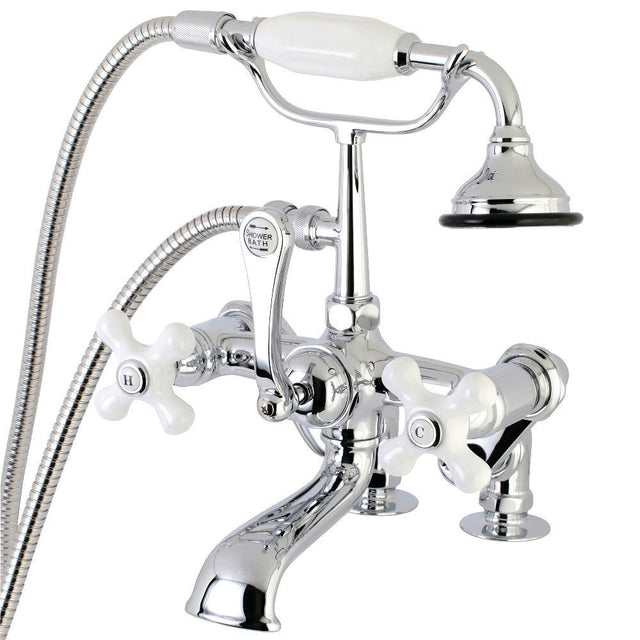 Auqa Vintage 7"Adjustable Clawfoot Tub Faucet With Hand Shower - BUILDMYPLACE