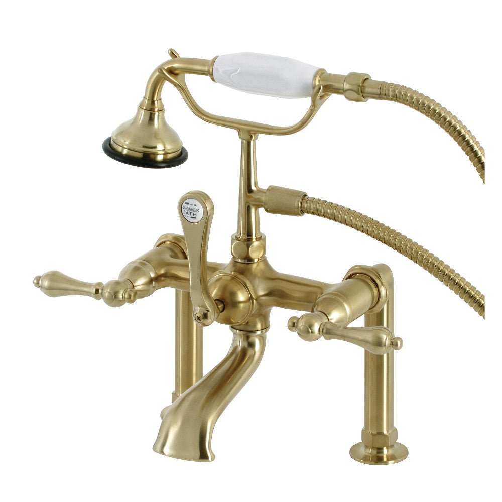 Auqa Vintage Deck Mount Clawfoot Tub Faucet With High Quality Solid Brass Construction - BUILDMYPLACE