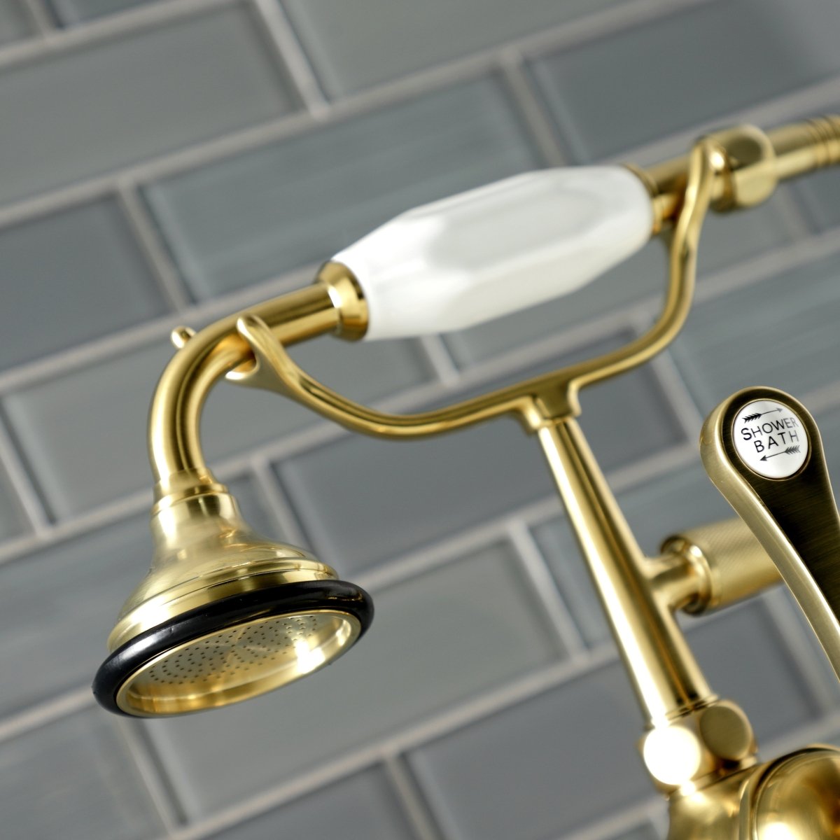 Auqa Vintage Deck Mount Clawfoot Tub Faucet With High Quality Solid Brass Construction - BUILDMYPLACE