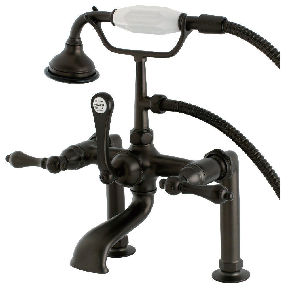 Auqa Vintage Deck Mount Clawfoot Tub Faucet With High Quality Solid Brass Construction - BUILDMYPLACE