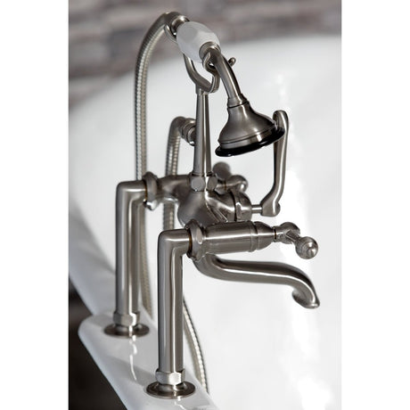 Auqa Vintage Deck Mount Clawfoot Tub Faucet With High Quality Solid Brass Construction - BUILDMYPLACE