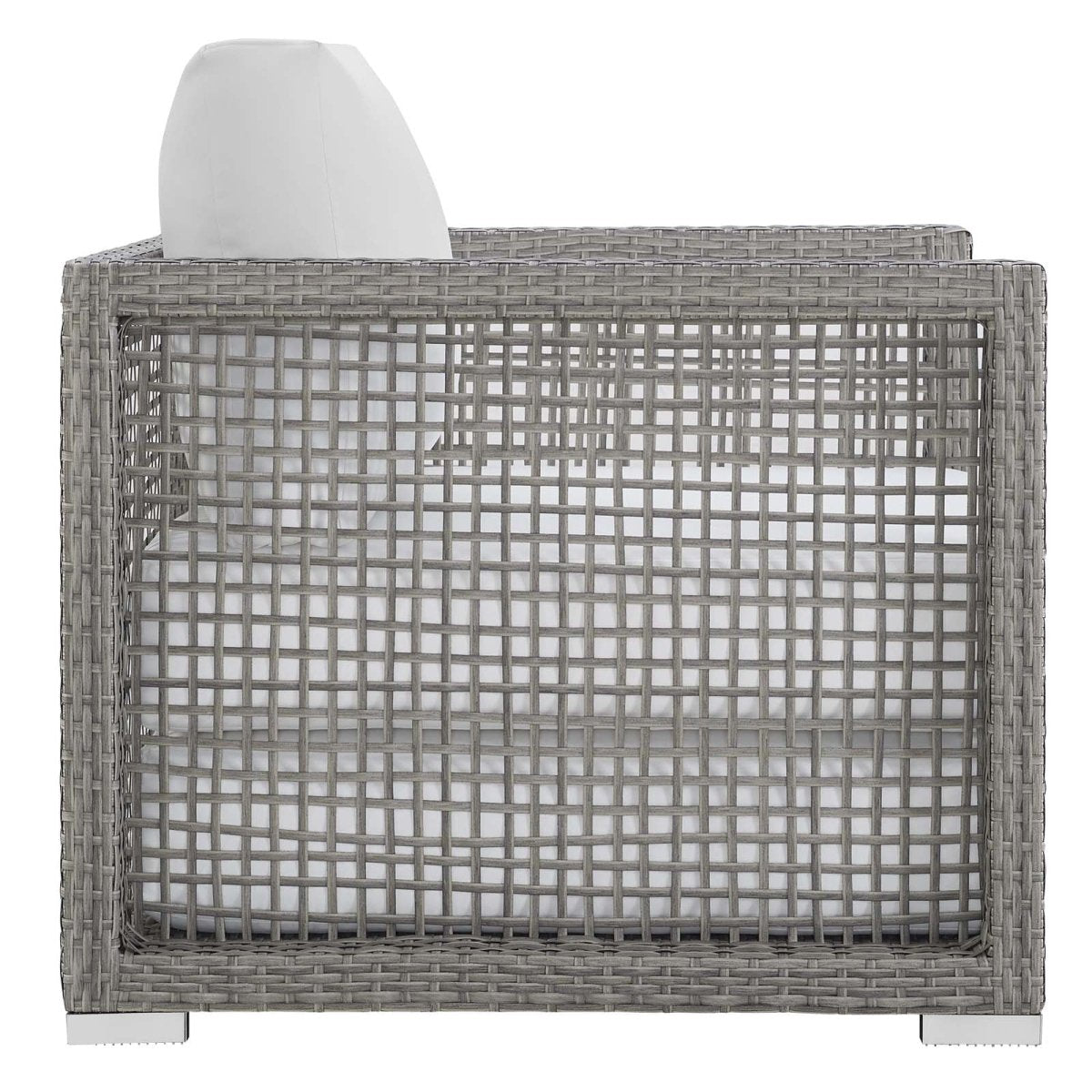 Aura 3 Piece Two Armchair Outdoor Patio Wicker Rattan Set - BUILDMYPLACE