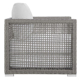 Aura 3 Piece Two Armchair Outdoor Patio Wicker Rattan Set - BUILDMYPLACE