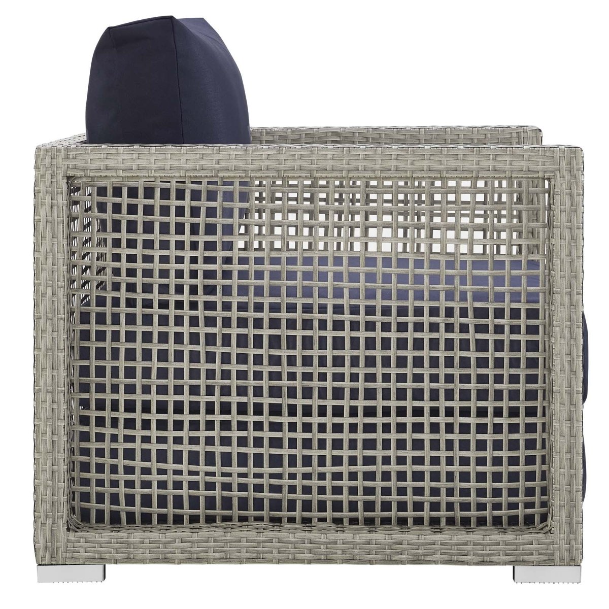 Aura 3 Piece Two Armchair Outdoor Patio Wicker Rattan Set - BUILDMYPLACE