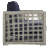 Aura 3 Piece Two Armchair Outdoor Patio Wicker Rattan Set - BUILDMYPLACE