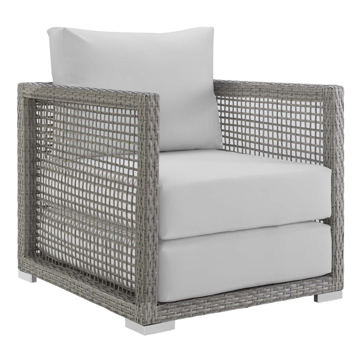 Aura 3 Piece Two Armchair Outdoor Patio Wicker Rattan Set - BUILDMYPLACE