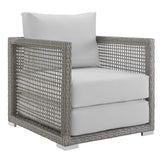 Aura 3 Piece Two Armchair Outdoor Patio Wicker Rattan Set - BUILDMYPLACE