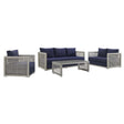 Aura 4 Piece Outdoor Patio Wicker Rattan Set - BUILDMYPLACE