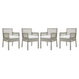 Aura Dining Armchair Outdoor Patio Wicker Rattan Set Of 4 - BUILDMYPLACE