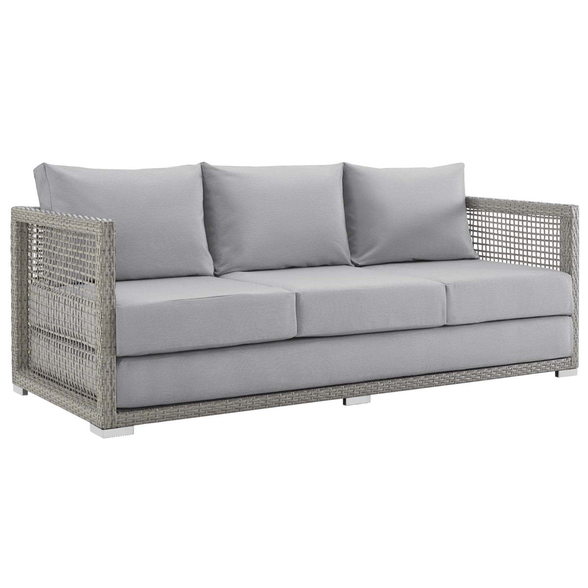 Aura Outdoor Patio Wicker Rattan Sofa - BUILDMYPLACE