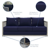 Aura Outdoor Patio Wicker Rattan Sofa - BUILDMYPLACE