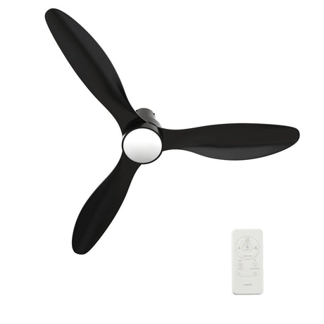 AURORA 52 inch 3 - Blade Flush Mount Smart Ceiling Fan with LED Light & Remote - LEDMyPlace