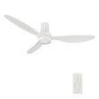 AURORA 52 inch 3 - Blade Flush Mount Smart Ceiling Fan with Remote & LED Light - LEDMyPlace