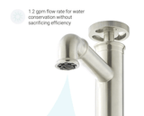 Avallon Single Hole, Single - Handle Wheel, High Arc Bathroom Vessel Sink Faucet in Brushed Nickel - BUILDMYPLACE