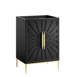 Awaken Black Freestanding Single Sink Bathroom Vanity (Sink not Included) - BUILDMYPLACE