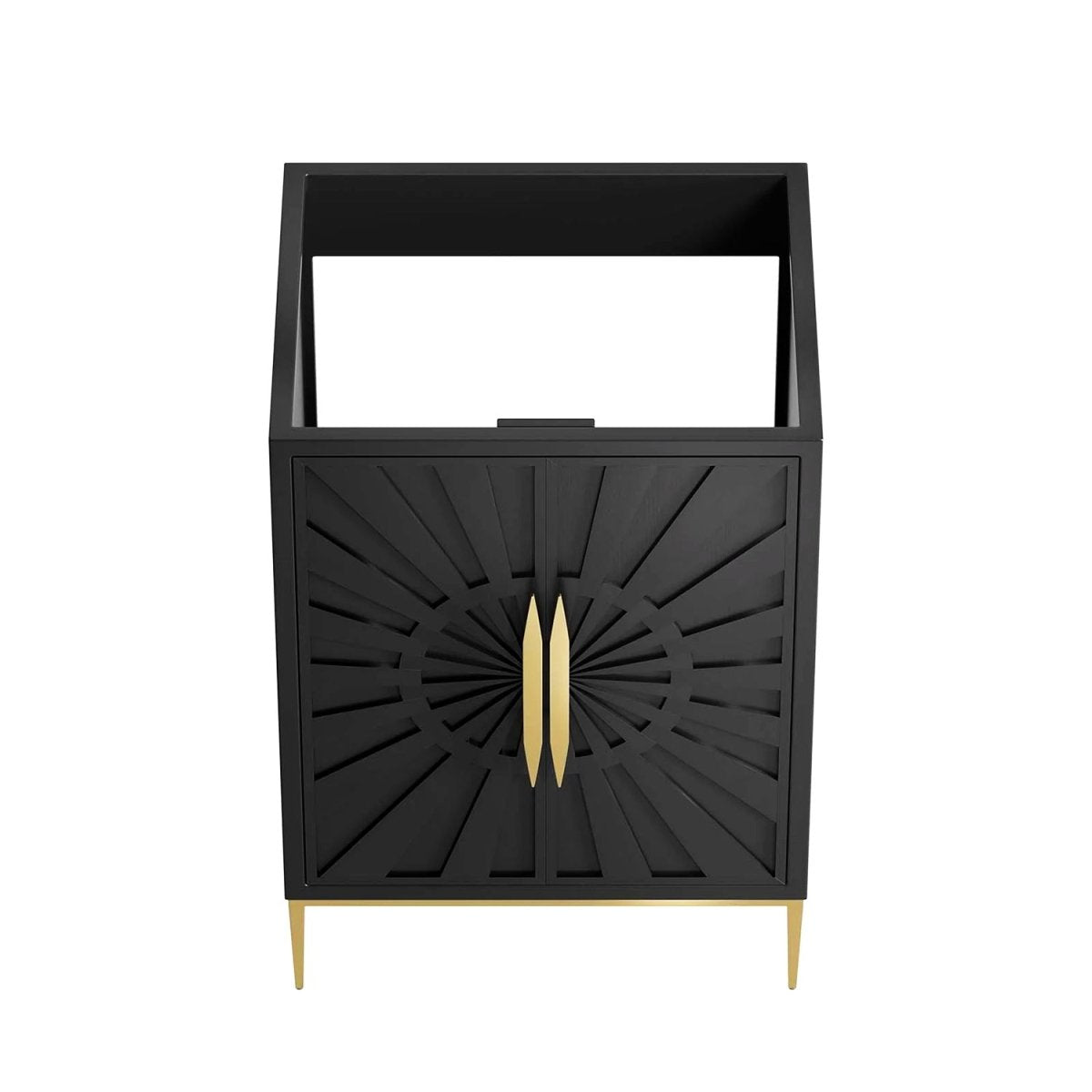 Awaken Black Freestanding Single Sink Bathroom Vanity (Sink not Included) - BUILDMYPLACE