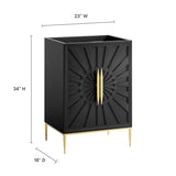 Awaken Black Freestanding Single Sink Bathroom Vanity (Sink not Included) - BUILDMYPLACE