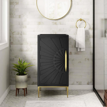 Awaken Black Freestanding Single Sink Bathroom Vanity (Sink not Included)