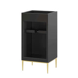 Awaken Black Freestanding Single Sink Bathroom Vanity (Sink not Included) - BUILDMYPLACE