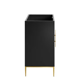 Awaken Black Freestanding Single Sink Bathroom Vanity (Sink not Included) - BUILDMYPLACE