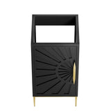 Awaken Black Freestanding Single Sink Bathroom Vanity (Sink not Included) - BUILDMYPLACE