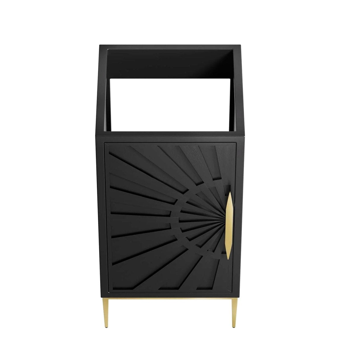 Awaken Black Freestanding Single Sink Bathroom Vanity (Sink not Included) - BUILDMYPLACE