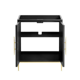 Awaken Black Freestanding Single Sink Bathroom Vanity (Sink not Included) - BUILDMYPLACE