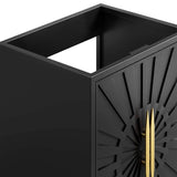 Awaken Black Freestanding Single Sink Bathroom Vanity (Sink not Included) - BUILDMYPLACE