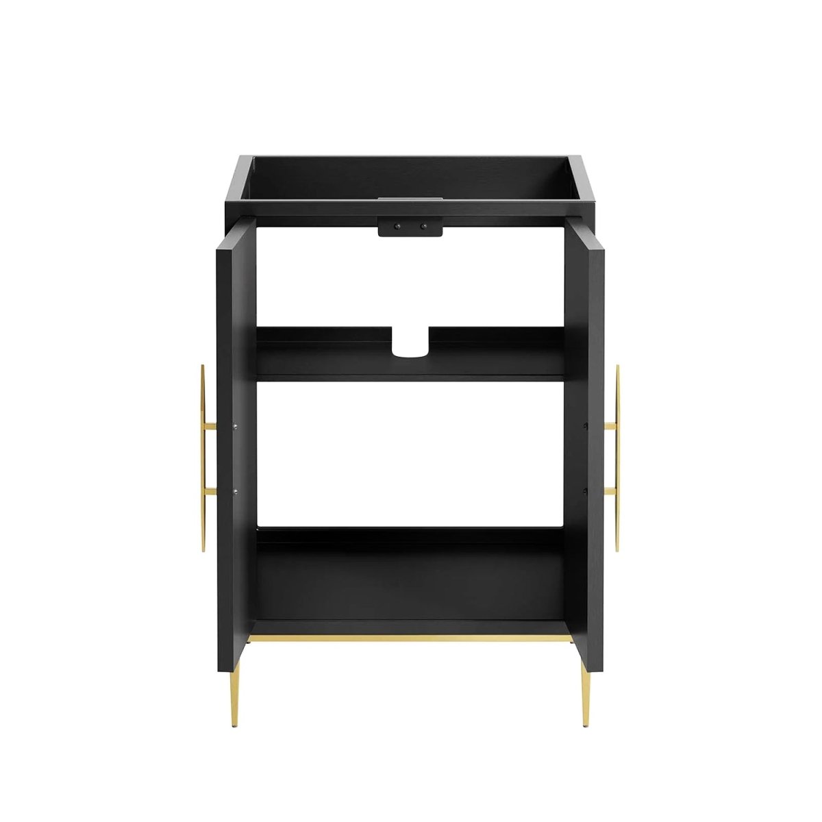 Awaken Black Freestanding Single Sink Bathroom Vanity (Sink not Included) - BUILDMYPLACE