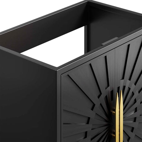 Awaken Black Freestanding Single Sink Bathroom Vanity (Sink not Included) - BUILDMYPLACE