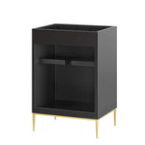 Awaken Black Freestanding Single Sink Bathroom Vanity (Sink not Included) - BUILDMYPLACE