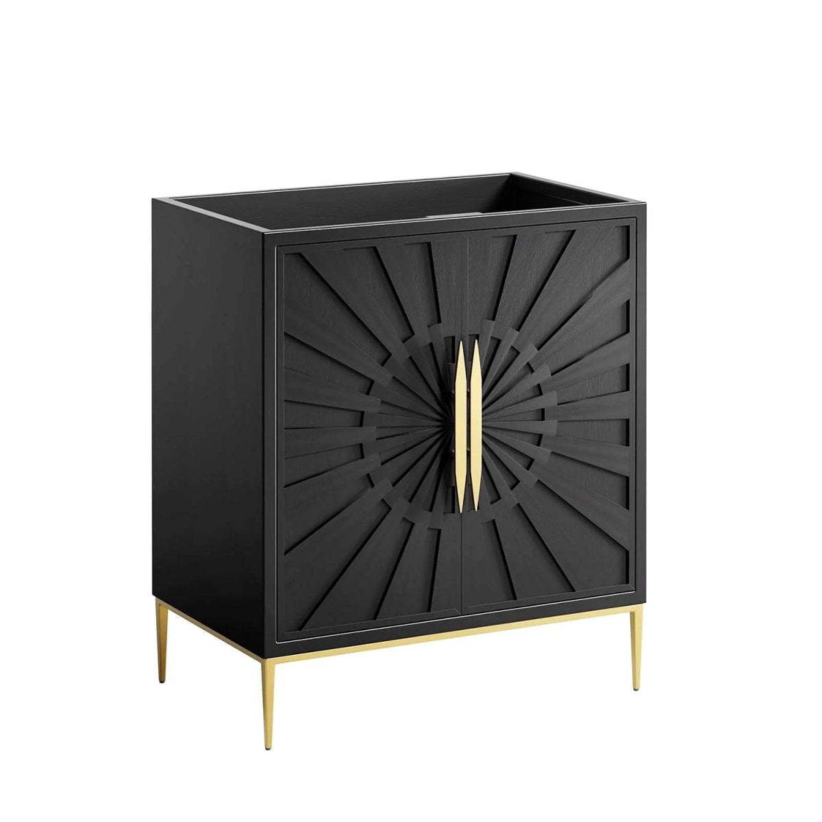 Awaken Black Freestanding Single Sink Bathroom Vanity (Sink not Included) - BUILDMYPLACE