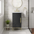 Awaken Black Freestanding Single Sink Bathroom Vanity with Ceramic Sink Top - BUILDMYPLACE