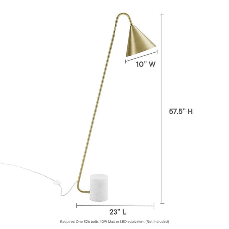 Ayla Marble Base Floor Lamp - BUILDMYPLACE