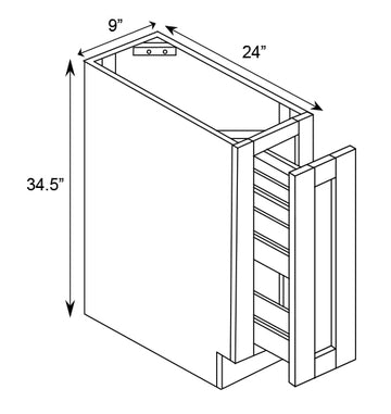 RTA - Slim Shaker Karamel - Spice Rack Base Cabinets - 9