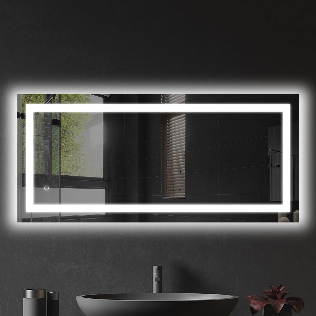 Backlit/Frontlit, Vanity Mirror with Lights, Touch Switch, Anti - Fog, Adjustable 3 - Color Temperature & Remembrance, CRI 90+, LED Mirror for Bathroom, Accord Style - BUILDMYPLACE