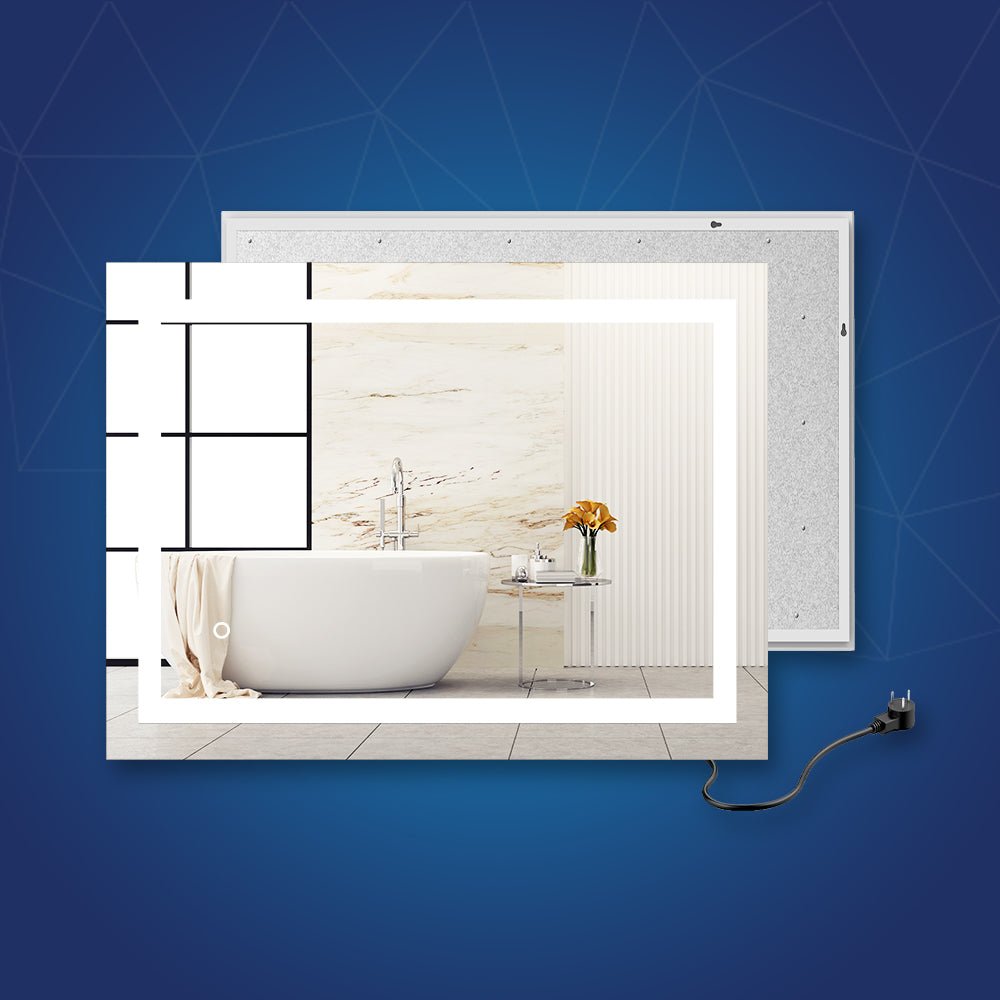 Backlit/Frontlit, Vanity Mirror with Lights, Touch Switch, Anti - Fog, Adjustable 3 - Color Temperature & Remembrance, CRI 90+, LED Mirror for Bathroom, Accord Style - BUILDMYPLACE