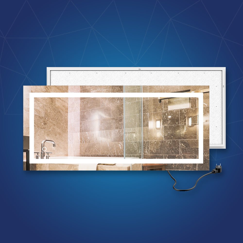 Backlit/Frontlit, Vanity Mirror with Lights, Touch Switch, Anti - Fog, Adjustable 3 - Color Temperature & Remembrance, CRI 90+, LED Mirror for Bathroom, Accord Style - BUILDMYPLACE